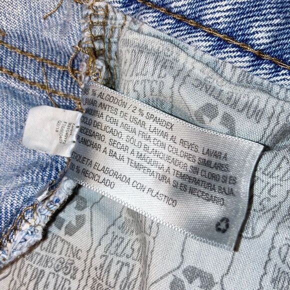 WILD FABLE Light Blue Flare Wide Leg Jeans Distressed Cutoff Hem Womens Size 10 - Picture 12 of 13